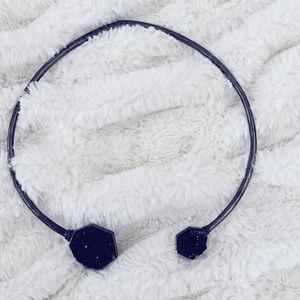 *VINTAGE* Kendra Scott Coursen Collar Necklace NWOT - Gunmetal Black Drusy